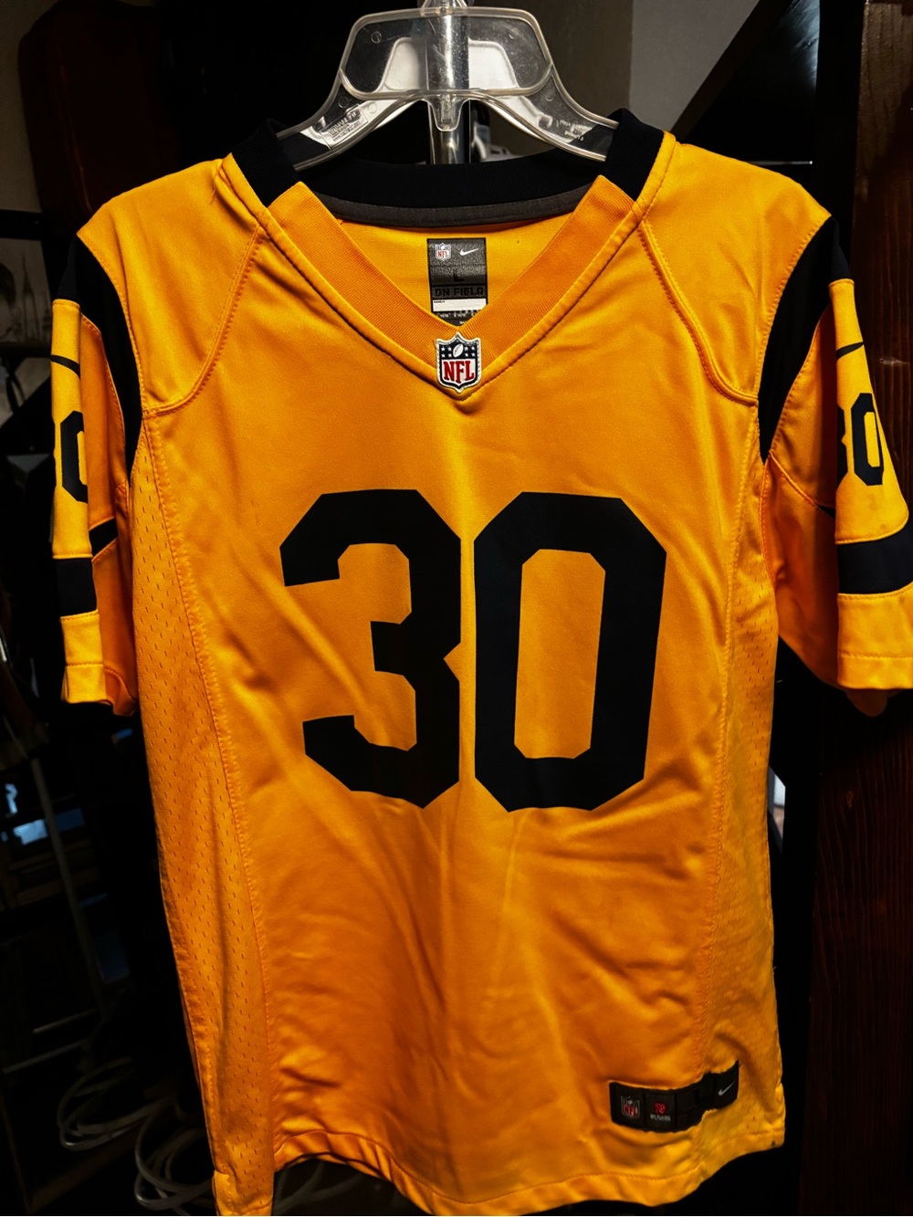 NFL Gold and Black #30 Football Jersey